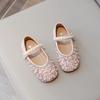 Spring Summer Sparkly Bridesmaid Wedding Party Shoes Girls Shallow Children Girl Shoes Beauty Princess Stage Leather Shoe I06089