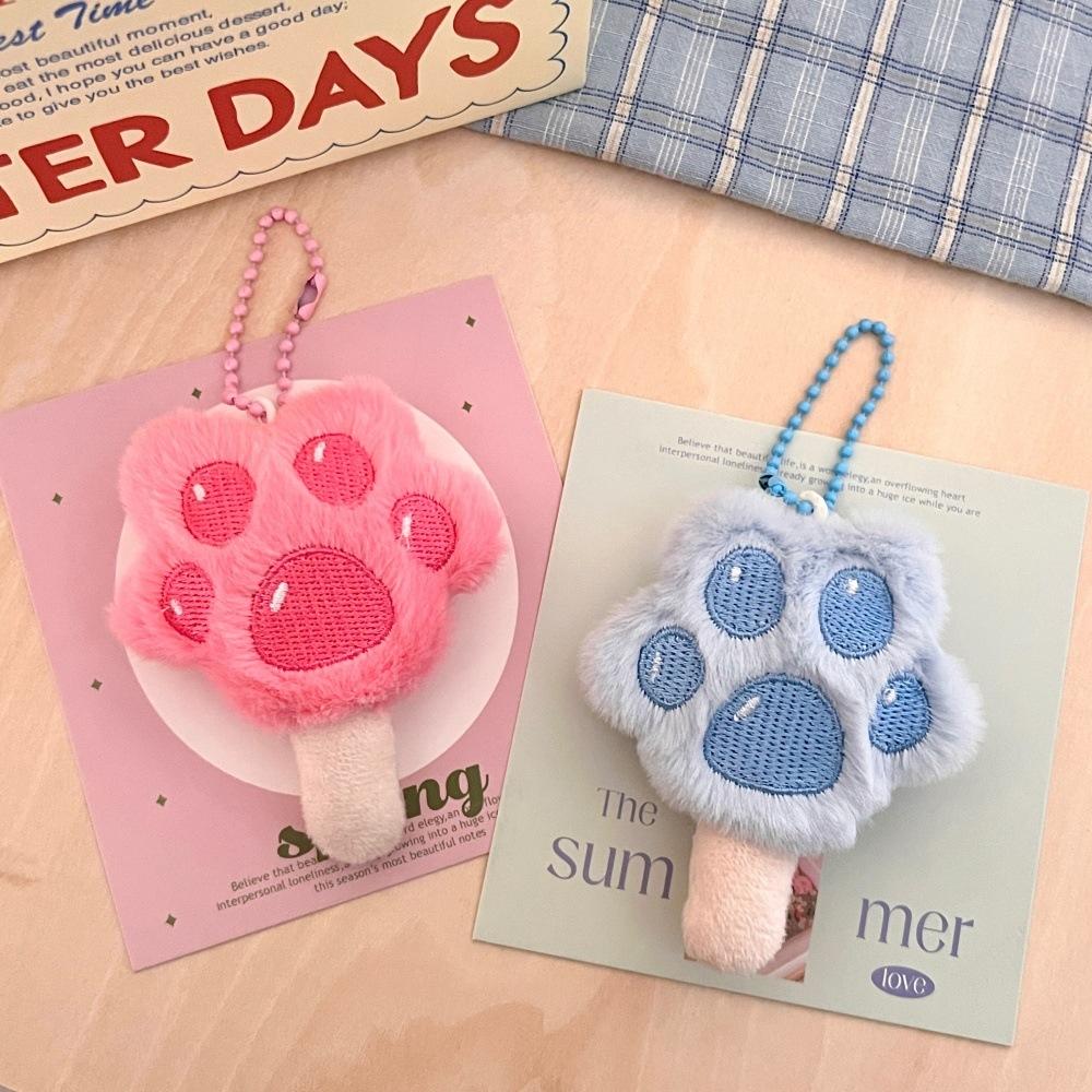 

1/2 Pcs Cute Cartoon Pendant Kitten Claw Popsicle Figurine Keychain Bag Keychain Pendant Ornament