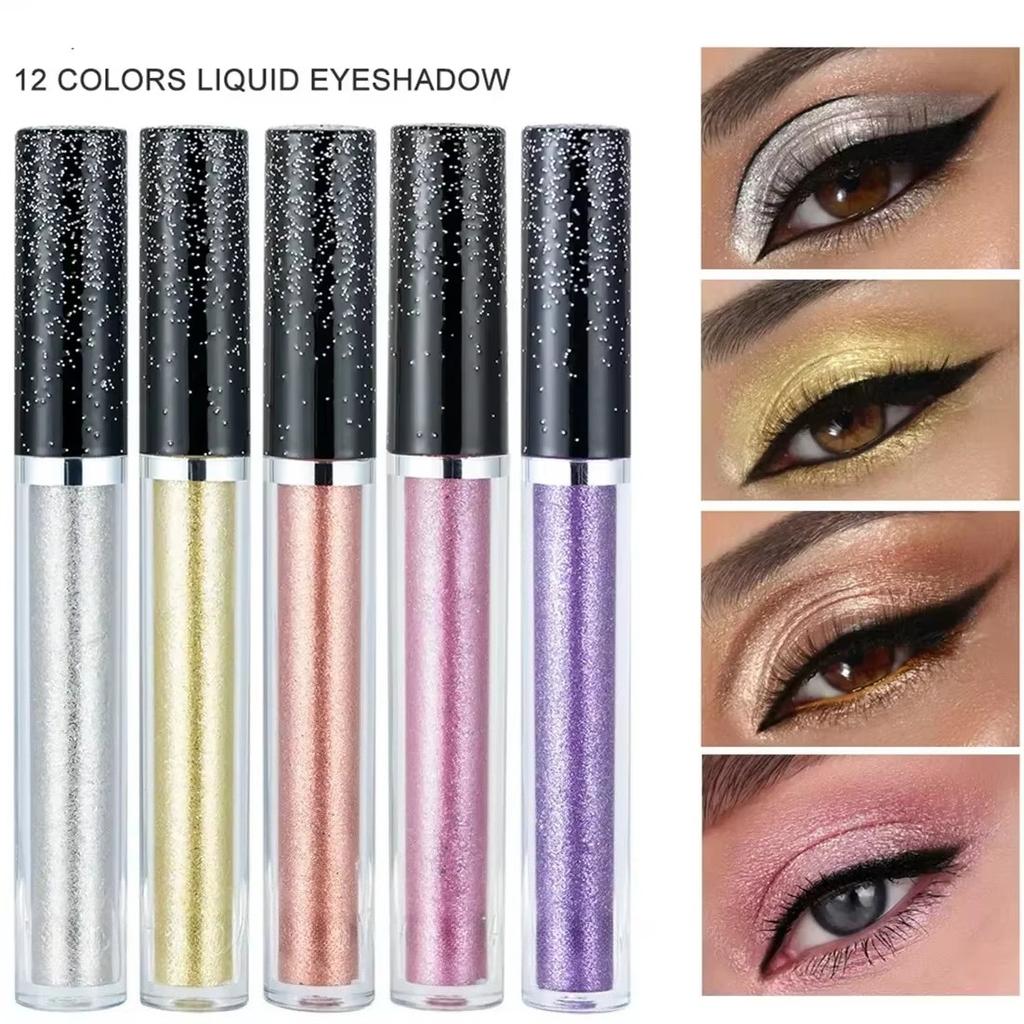 New Metallic Diamond Liquid Eye Shadow Shiny Eye Liner Pens Giltter Eye Palettes Lasting Shimmer Brighten Cosmetic