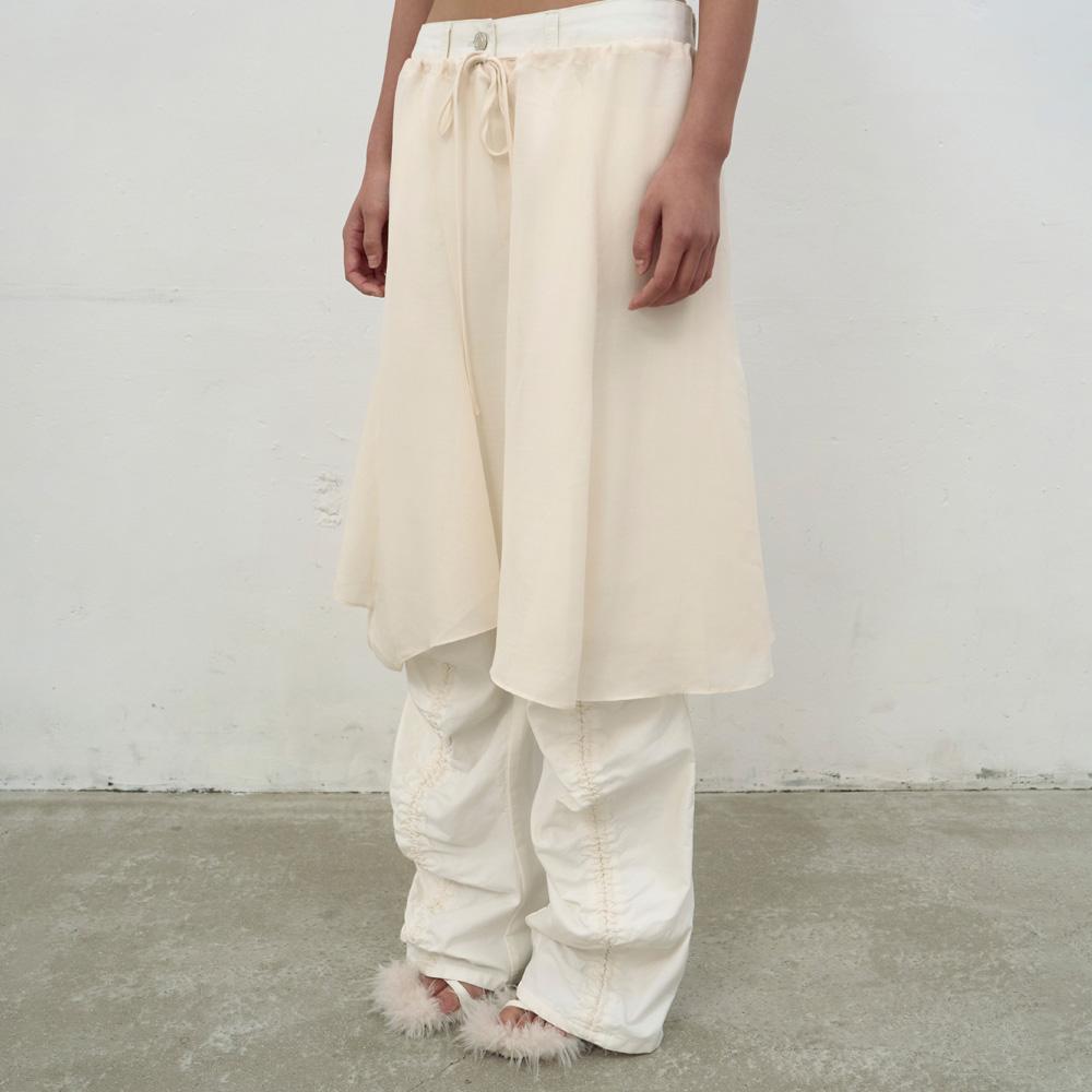 Lcdc Tm Flare Layered Skirt (Ivory)
