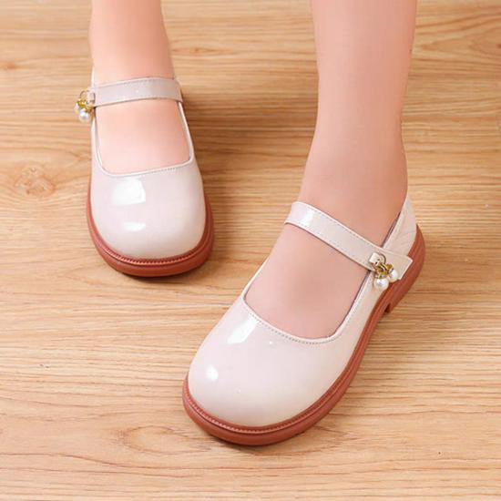 Boys' Black Leather Soft Sole Performance Shoes for School and Chorus