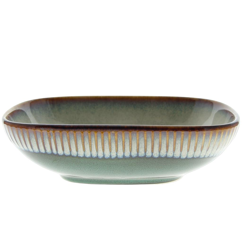 Ceramic Rectangular Bowl 19 Cm Ombres Navy Blue Dark Green 500 Ml
