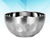 304 Stainless Steel Double Layers Insulated Bowl Silver 11.4cm Practical Rust Resistant Fingerprint Proof
