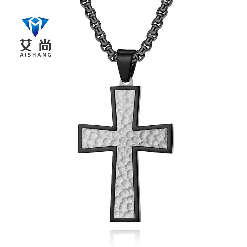 New Men s Personalized Titanium Steel Hammer Pattern Pendant Fashionable Stainless Steel Necklace 60CM