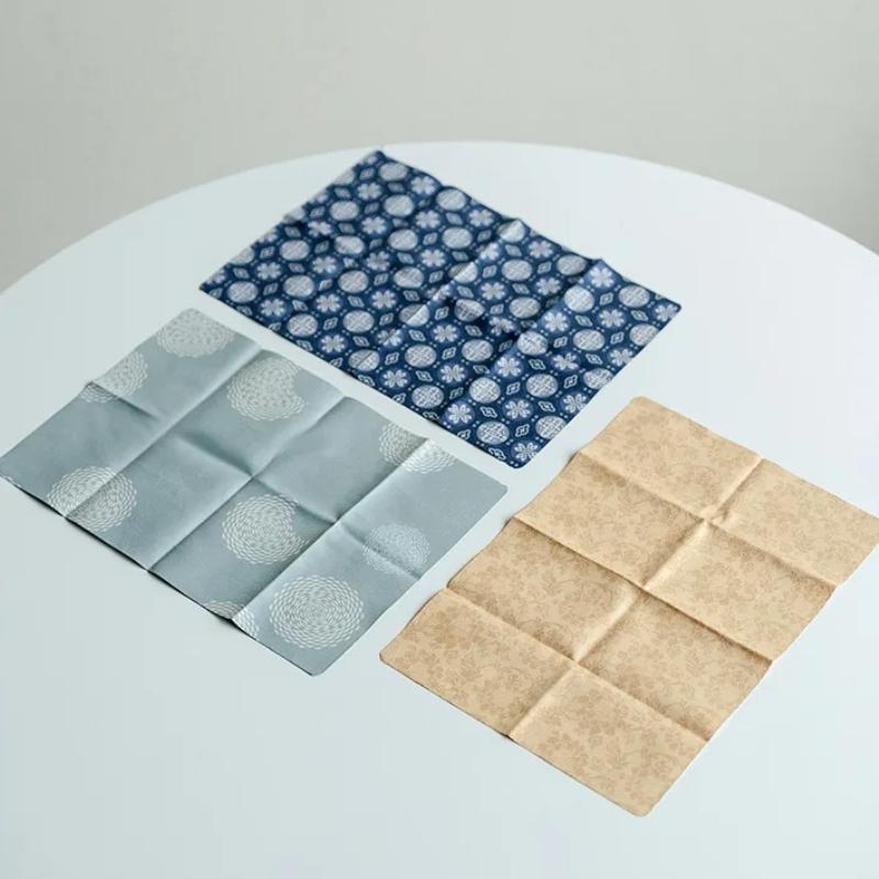 Chinese Printed Double-sided Water Absorbing Tea Towel Tea Table Mat Teapot Cleaning Napkins Heat Insulated Pad Cha Accessories