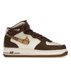 Air Force 1 Mid Brown Plaid Men Sneakers Pale-Ivory Cacao-Wow Pink-Bloom DV0792-100
