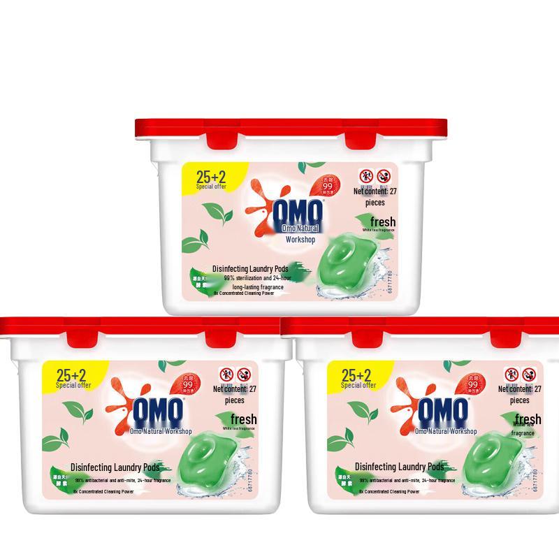 OMO Natural Workshop White Tea Antibacterial Laundry Gel Beads