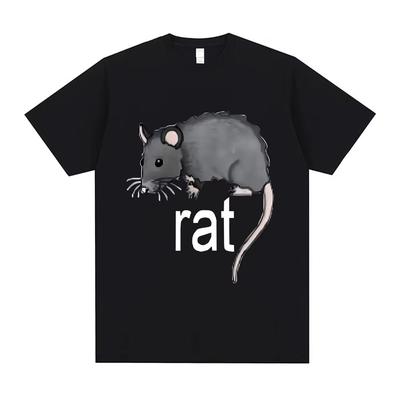 Funny Rat Meme Tshirt Unisex Unisex Clothing Casual Oversized Short Sleeve T Shirts Unisex Fleece Cotton Tshirts Novelty Clothes