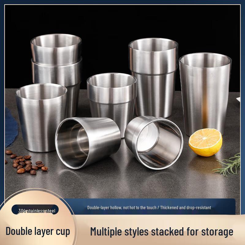 Suiyuan 304 Stainless Steel Double-Layer Mug