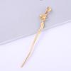 New Women Metal Hairpins Clips Simple Hair Stick Alloy Chopstick For Bun Updo Wedding Hairstyle Design Tools Hair Accessories