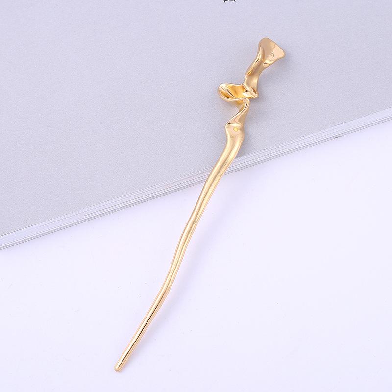 New Women Metal Hairpins Clips Simple Hair Stick Alloy Chopstick For Bun Updo Wedding Hairstyle Design Tools Hair Accessories