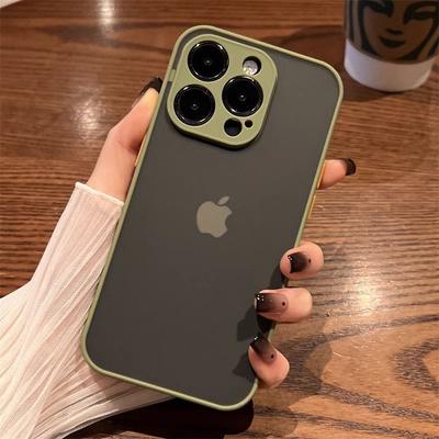 Luxury Matte Clear Shockproof Case For iPhone 15 14 13 12 Mini 11 Pro XS Max XR 7 8 Plus SE3 Translucent Armor Soft Bumper Cover