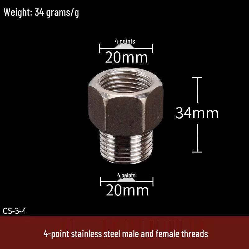 304 Stainless Steel Tee Elbow Water Pipe Fittings with Male/Female Threads
