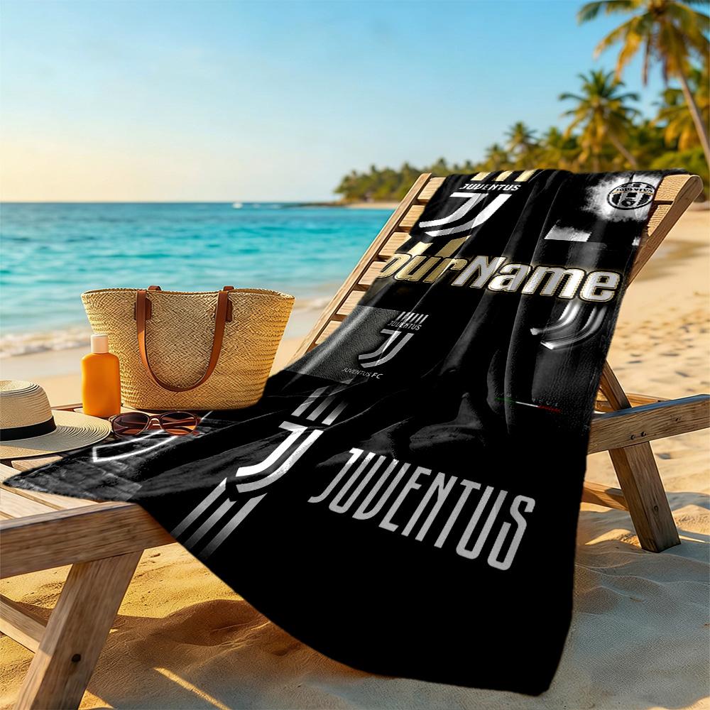 Juventus Personalized Text Beach Towel Quick-Dry Soft Microfiber Portable for SwimmingBeachCamping Travel Beach AccessoriesGym