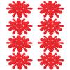 8Pcs Snowflake Felt Coasters Christmas Cup Mats Thick Heat Resistant Drink Mats Party Favor Table Protector for Home