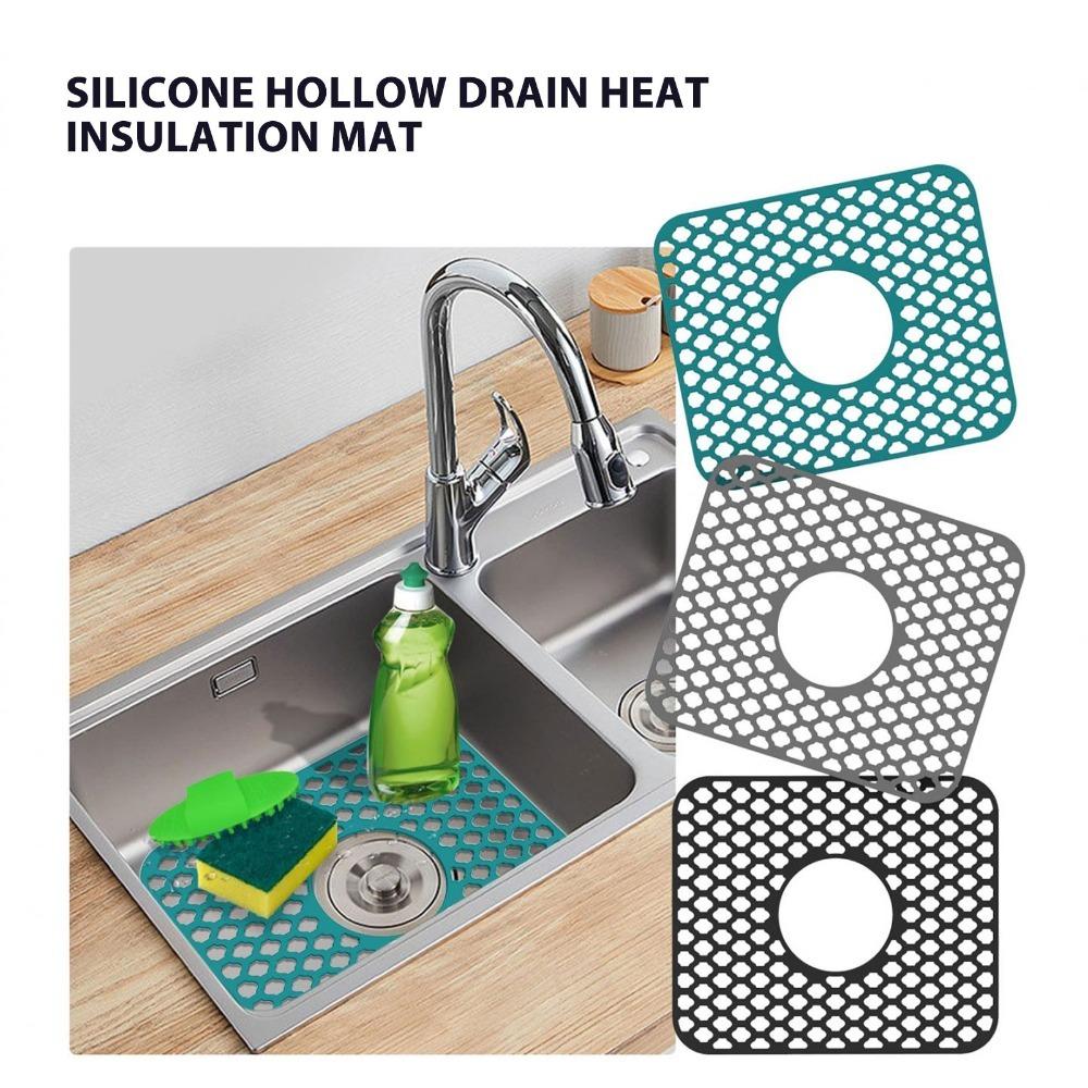

Heat Resistance Sink Protector Non-Slip Kitchen Mat Kitchen Tool Sink Mat Home Kitchen зелений