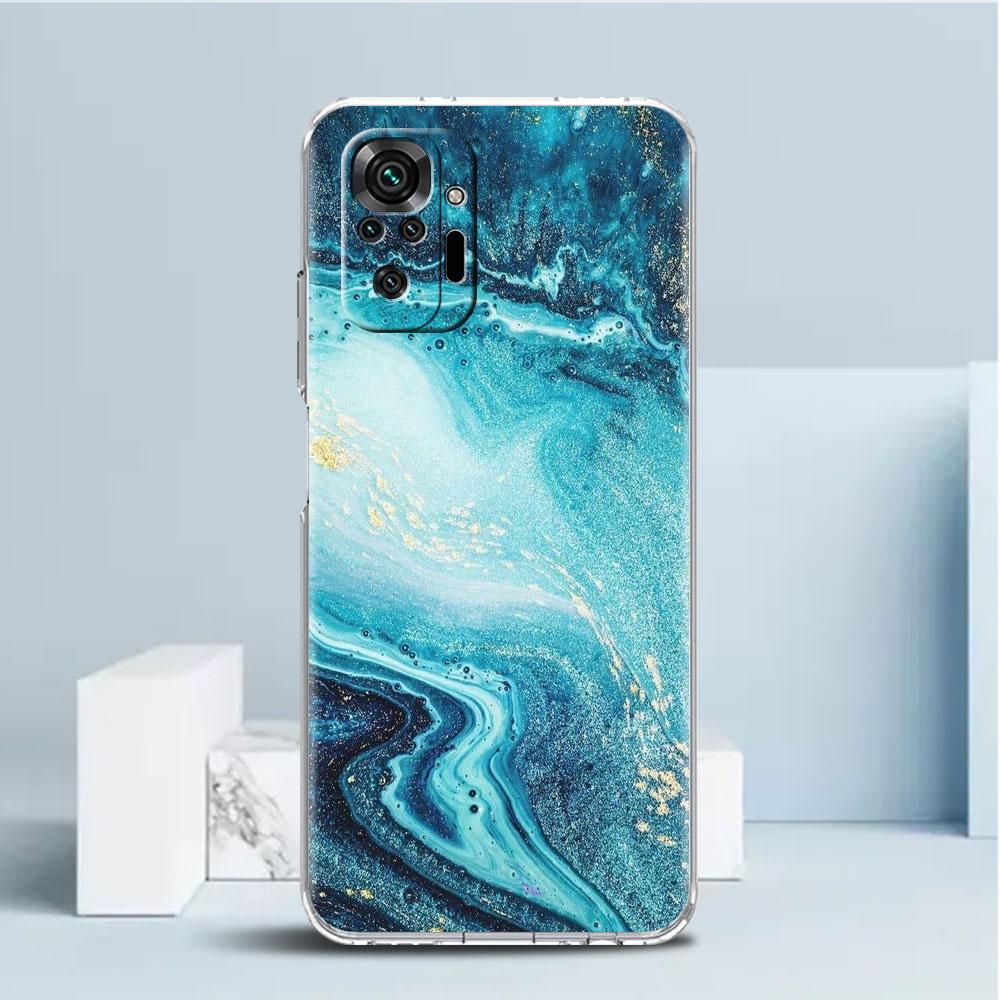 Marble Pattern Luxury Cool Clear Case For Xiaomi Redmi Note 11 Pro 10 9 9S 8 8T 7 9A 9C 9T 10 10C K40 Transparent Phone Cover