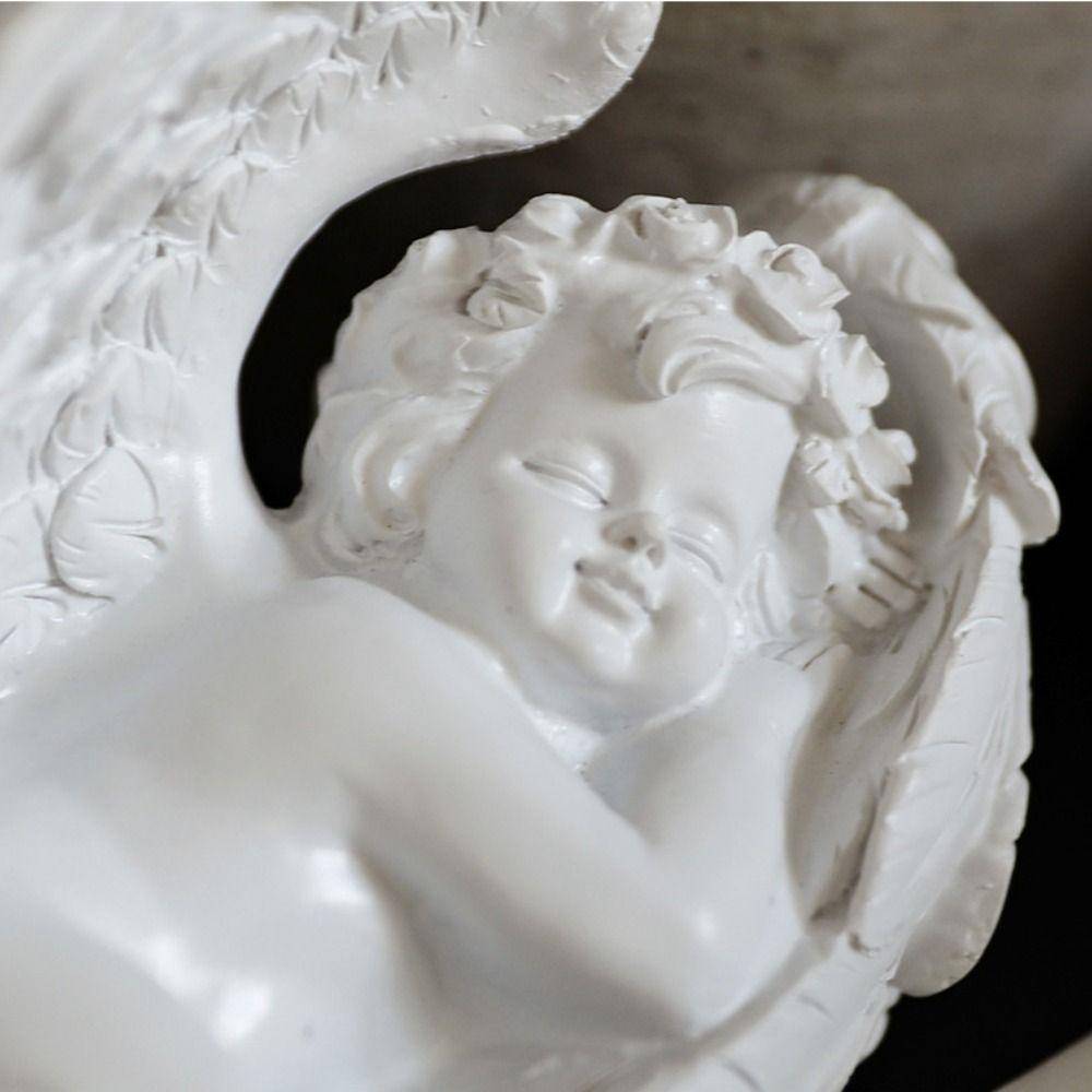High Quality Home Decoration Garden Sculpture Resin Crafts Desktop Ornaments Winged Angel Statue