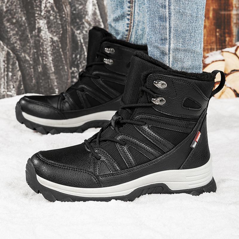 36-45Herren Winter Baumwollschuhe High-Top Plus Samt Warm Damenstiefel Rutschfest Abriebfest Schneestiefel