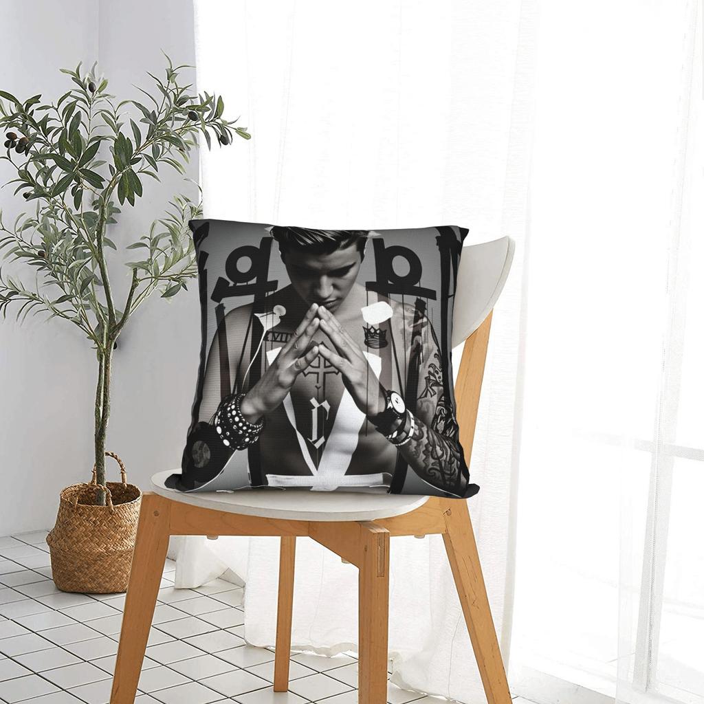 Justins Biebers Pillow Case Custom Pillow Cover Novelty Cushion Cover For Living Room Sofa