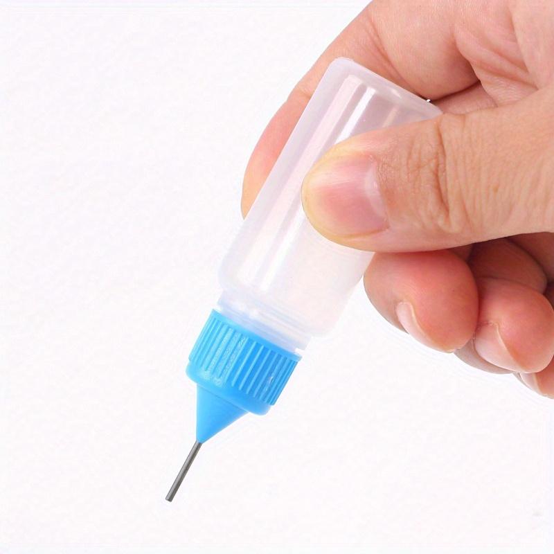 Precision Tip Applicator Bottle 10ml 4 Needle Tip Squeeze Bottles and 10 Tips for Acrylic Painting, DIY Quilling and Paper Craft