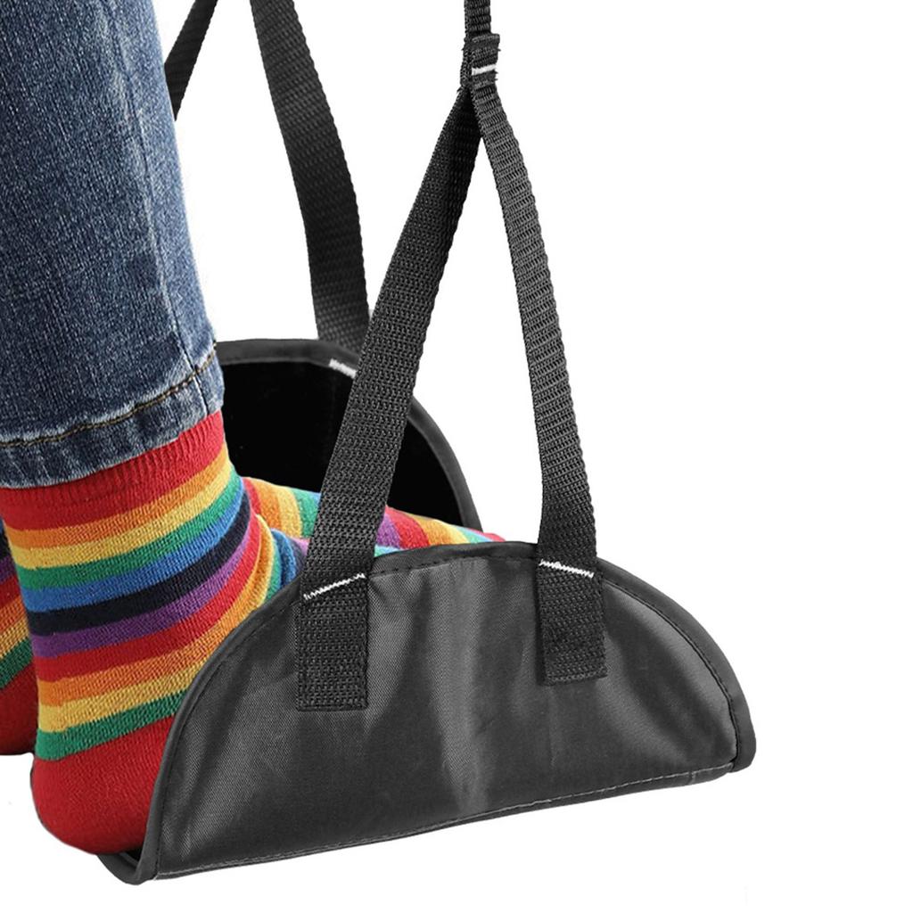 Portable Travel Foot Rest Hammock For Airplane Train Office Lightweight Foldable Practical Accessories Easy Installation