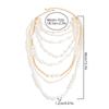 Retro Beaded Long Fringe Necklace Imitation Pearl Sweater Chain Stylish Elegant Women'S Jewelry Unisex Accessories Gift