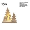 Christmas Tree Girl Silhouette Reindeer Tabletop Decor, 3D Printed Fairy Tale Forest Creative Gifts for Women with Tree, DIY Ornament Home Office Desk