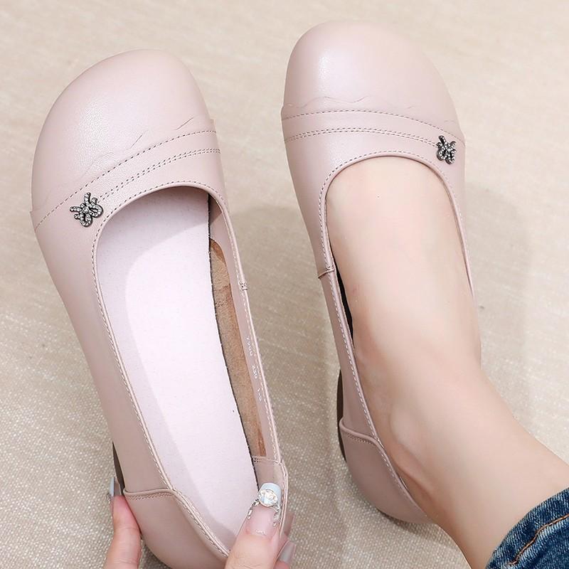 

Первый слой коровьей кожи, мягкая подошва, туфли-однопедальки, женские, для среднего и пожилого возраста, на плоской подошве, удобные, с неглубоким вырезом 41 абрикосовый