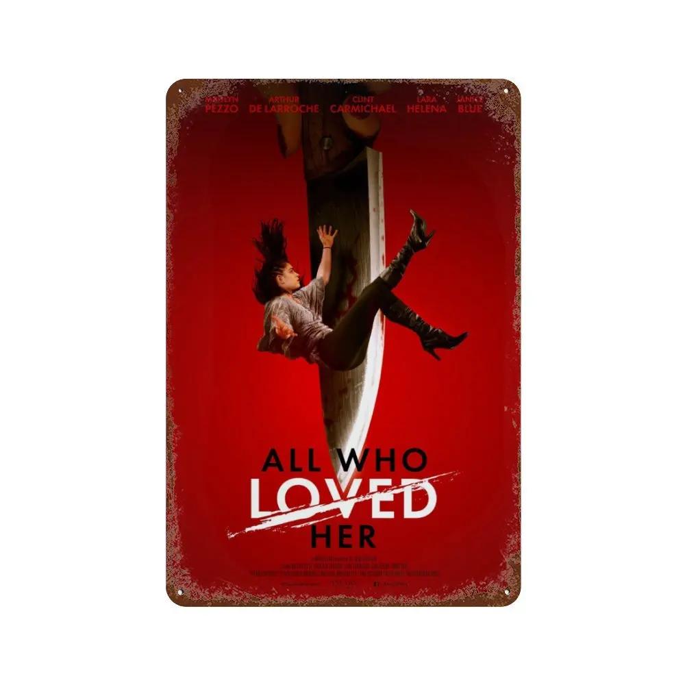 Poster Film Horror Clasic Placă Metalică Ruginită Retro Decorativă Bar Peștera Omului Garaj Club Semn Metalic Decor de Perete