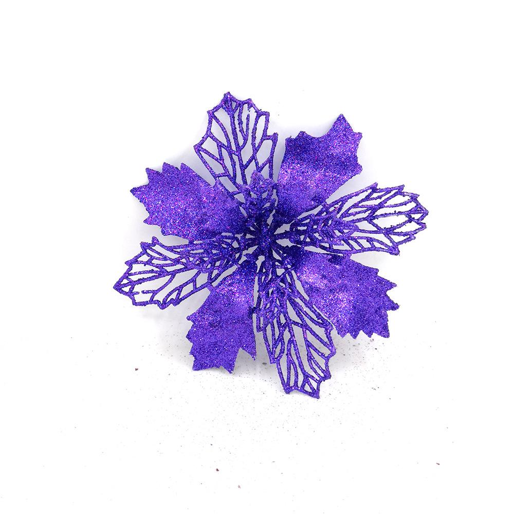 

Пуансеттия Рождественские Елочные Украшения - Праздничные Украшения с Луковой Пудрой 15 cm фиолетовый