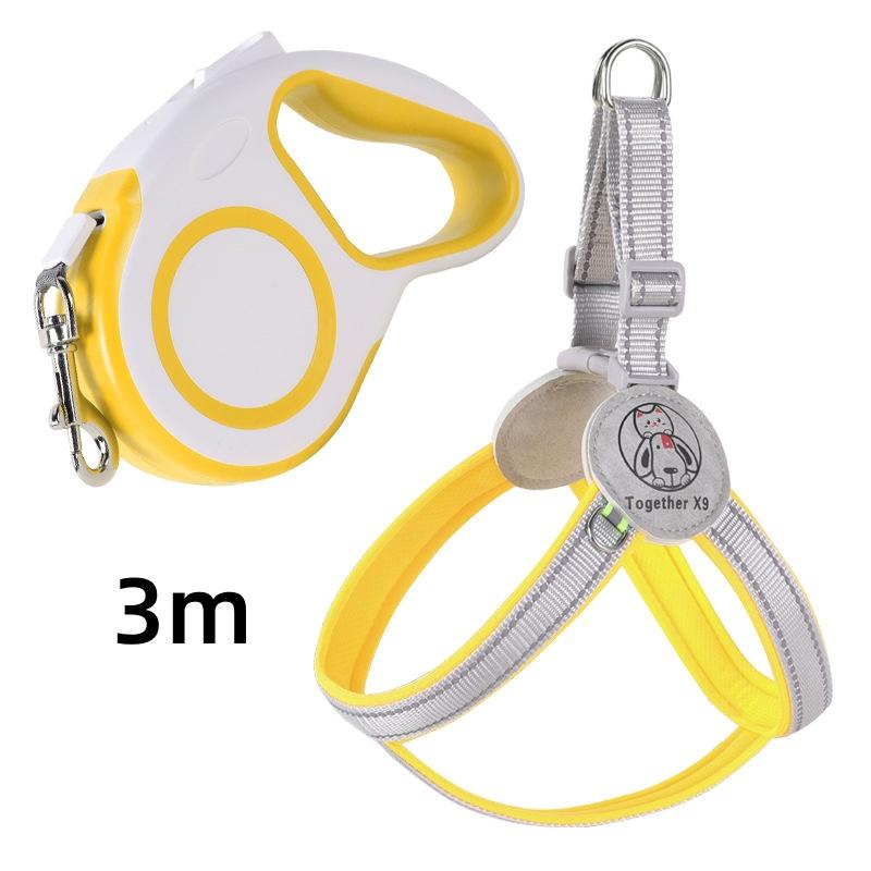 Guinzaglio per animali domestici, imbracatura riflettente, stile gilet, guinzaglio per cani