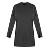 Womens Long Sleeve Bodycon Dress Mock Neck Glossy Stretchy Nightclub Attire