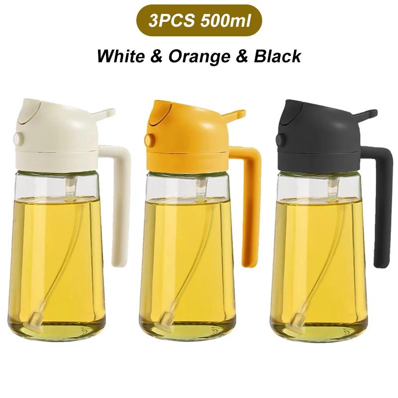 2in1 500ml Plast Spruta Oljespruta Flaska Spruta Oljedispenser Oljekanna Kryddställ BBQ Kök Bakning Rostning Picknick Köksredskap