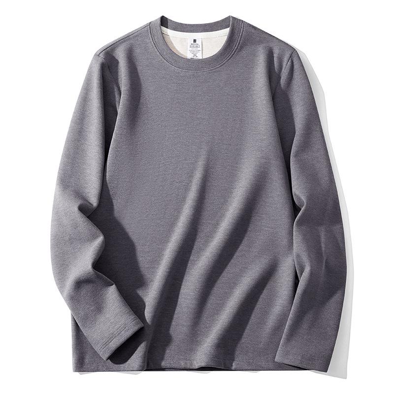 

Футболка мужская 2023 года из шерсти и шелкового бархата с длинным рукавом: Теплая одежда на осень/зиму XL (135-150 Jin Slim Fit)