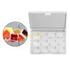 W89C 12 Well Watercolor Paint Palette Box Paint Mixing Tray with Dustproof Lid