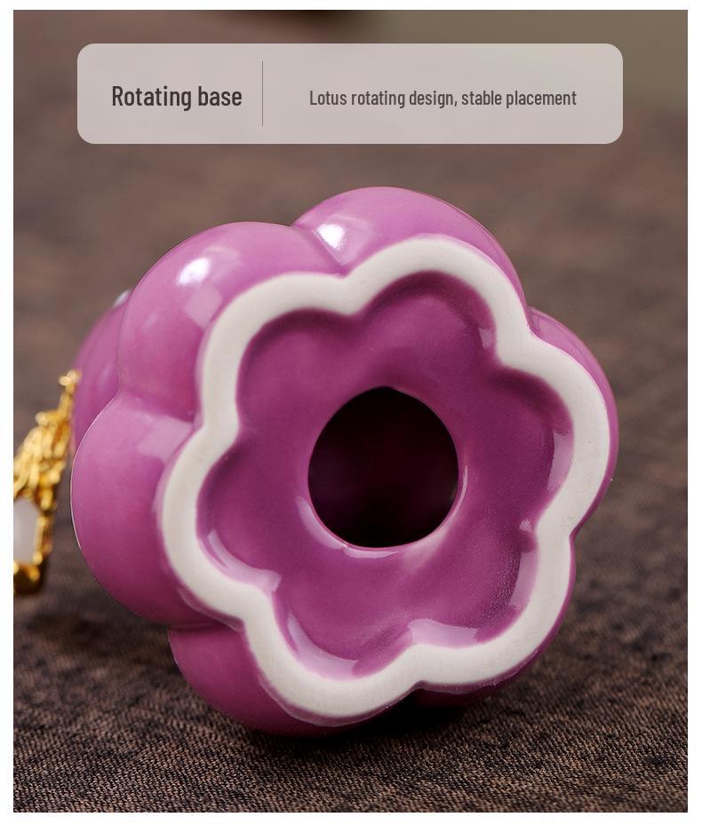 Vibrant Rotating Gourd Ornament: Stylish and Fun Tea Pet with Custom Logo Option