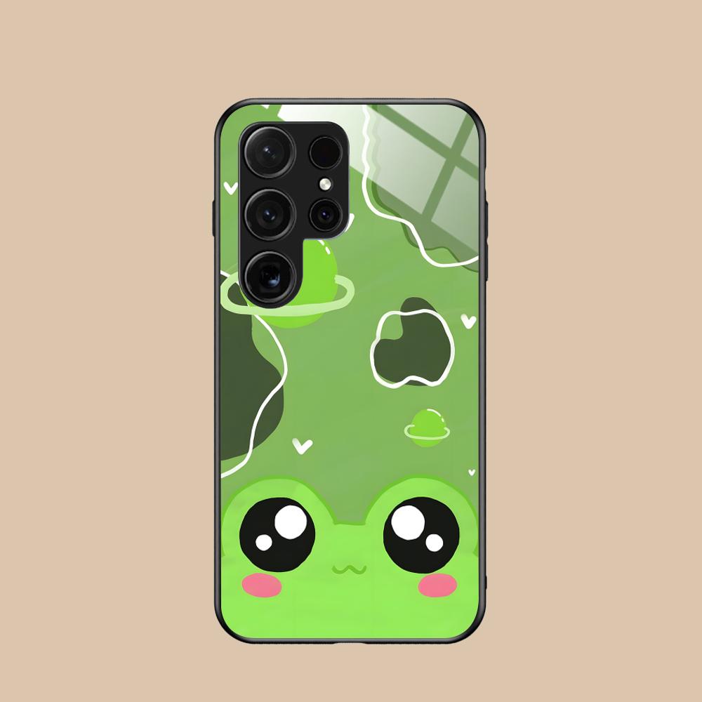 

Kawaii Frog Phone Case for Samsung Galaxy A56 55 54 53 52 51 36 35 34 23 16 15 5G Glass Protective Cover Galaxy A52
