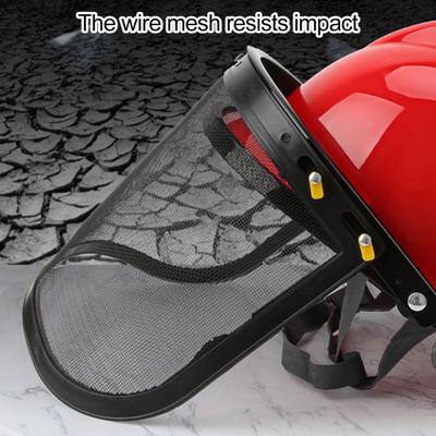Steel Mesh Face Shield Aluminum Frame Adjustable Full Coverage Face Shield Debris