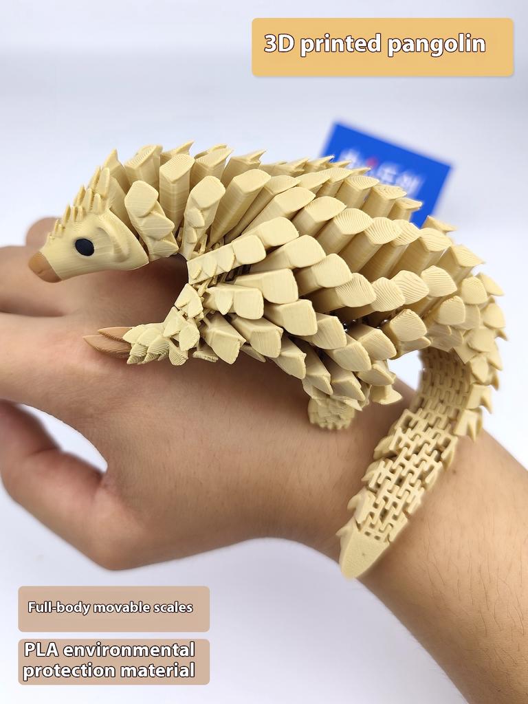 3D-gedruckte bewegliche Schuppentier-Figur Flexible Gelenke Schreibtischdekoration Multifunktionaler Stressabbau Fidget-Spielzeug Einzigartiges Geschenk