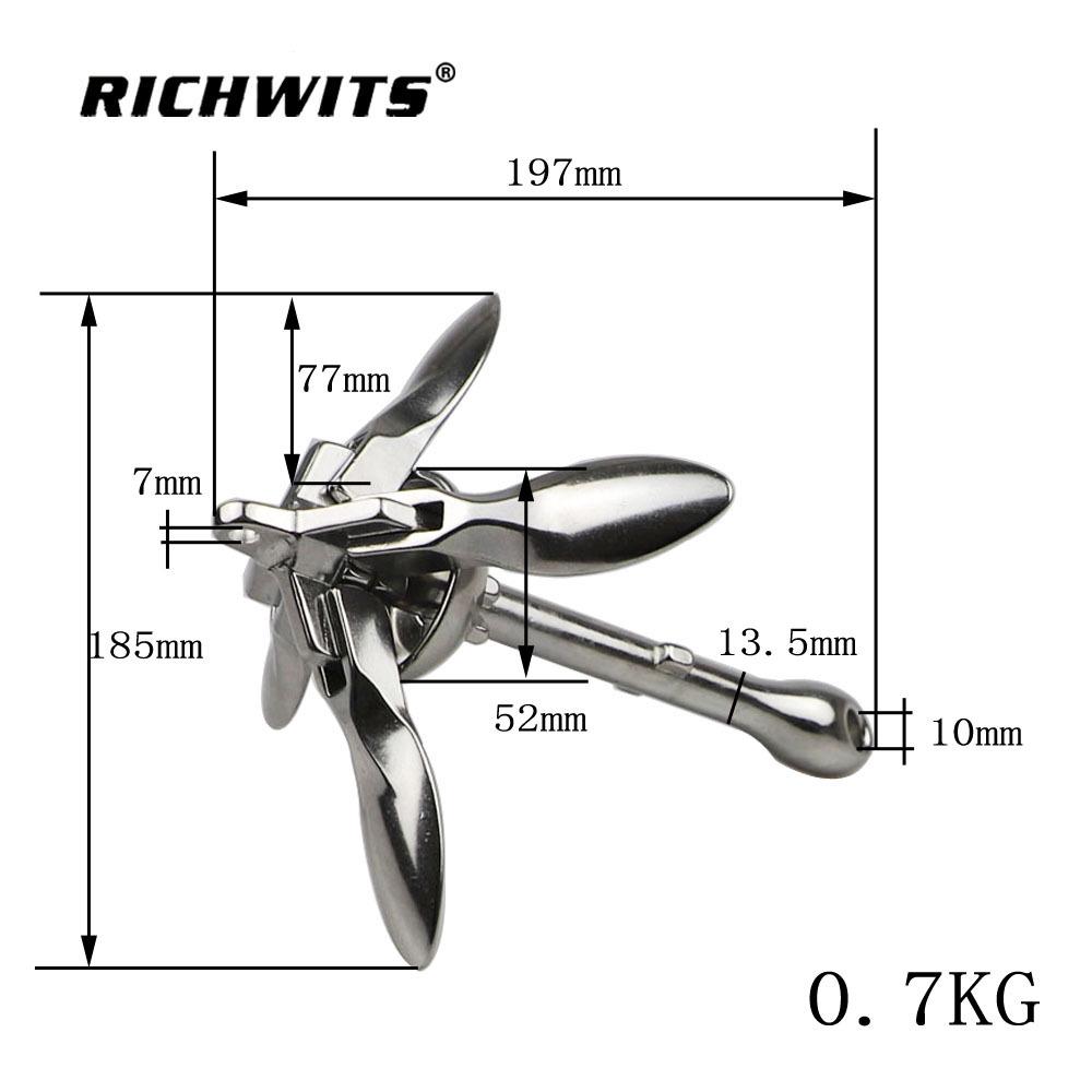 Zhibo 316 Stainless Steel Folding Boat Anchor - Yacht & Ship Hardware