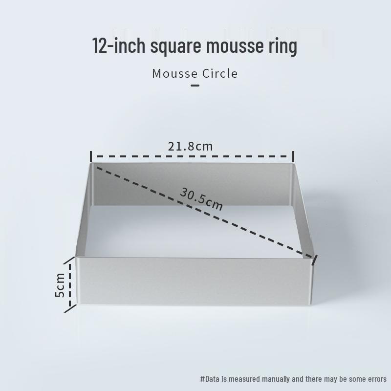 Round Square Heart-Shaped Mousse & Tower Ring, 4-10 Inch, Stainless Steel Baking Mold.