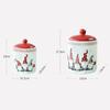 Christmas Ceramic Sealed Jar Grain Nut Dried Fruit Sugar Snack Candy Jars Santa Claus Pattern Christmas Gift Storage Jar