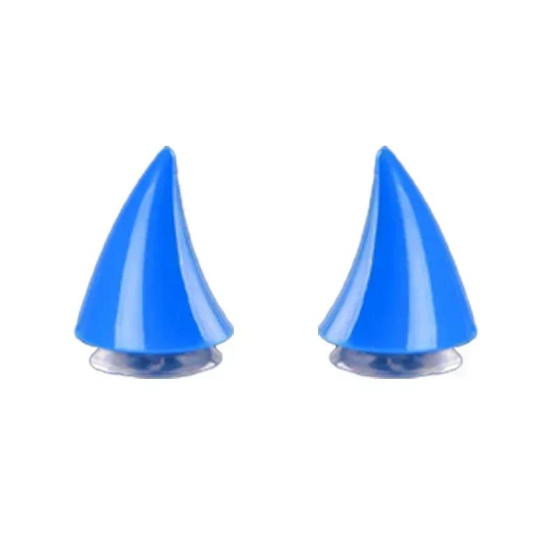 Helmet Short Devil Horns Decoration Stickers Motorcycle Bicycle Helmet Styling DIY Rubber Decor Headwear Accessories