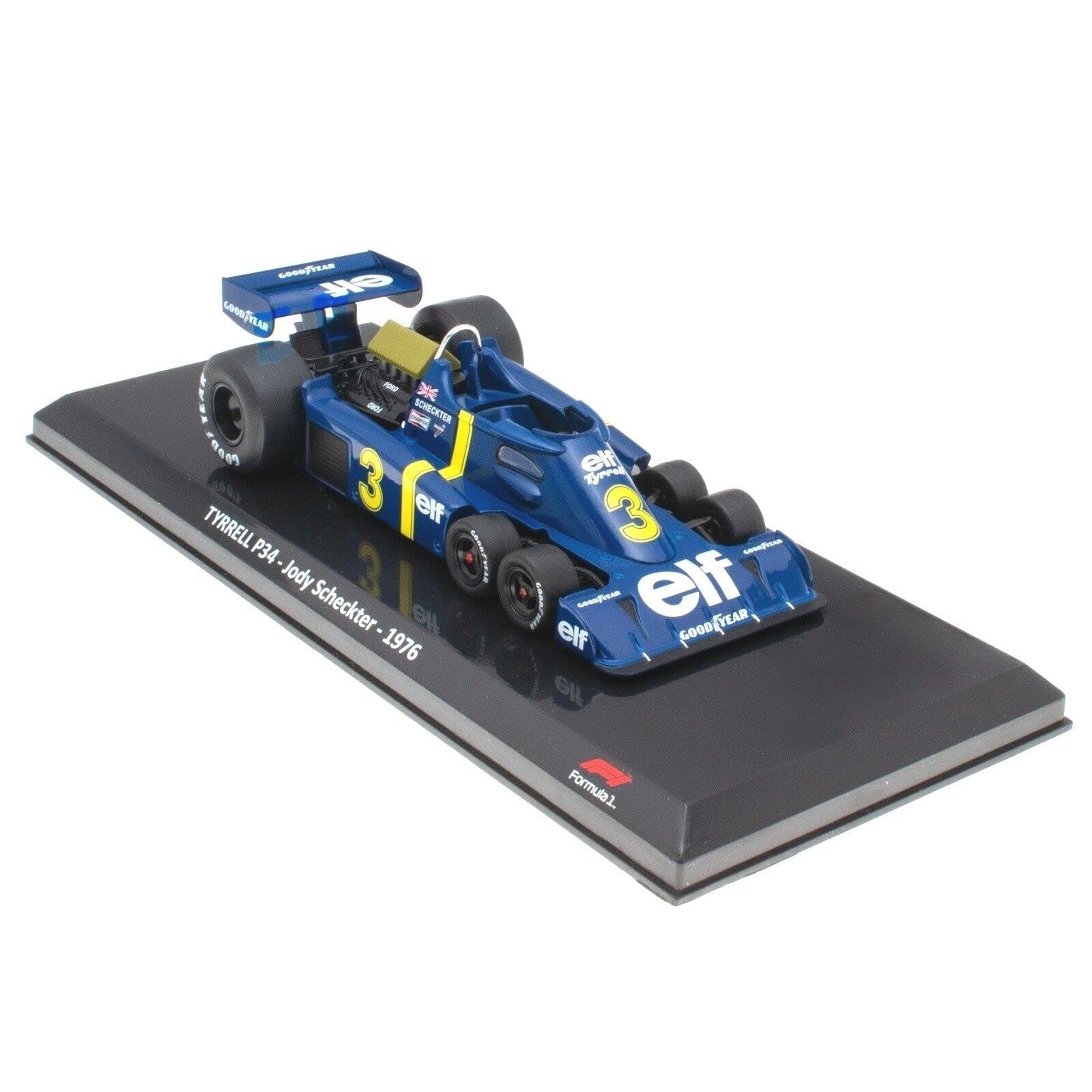 

F1 Miniature Car 1/24 Scale Tyrrell P34 Jody Scheckter 6-Wheel 1976 #03 Blister Pack Item синий