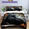 3pcs Raven Art Print Duvet Cover Set -Includes 1 Duvet Cover and 2 Pillowcases, No Quilt Core, All-Season Home Decor  yy251111102