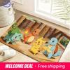Pokemon Starters and Pikachu Cute Print Non-slip Doormat, Soft Absorbent Floor Rug for Home Decor