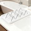 Soap Rack Nail-Free Adhesive Soap Tray with Drainage Holes Waterproof Soap Holder Bathroom Storage Organizer