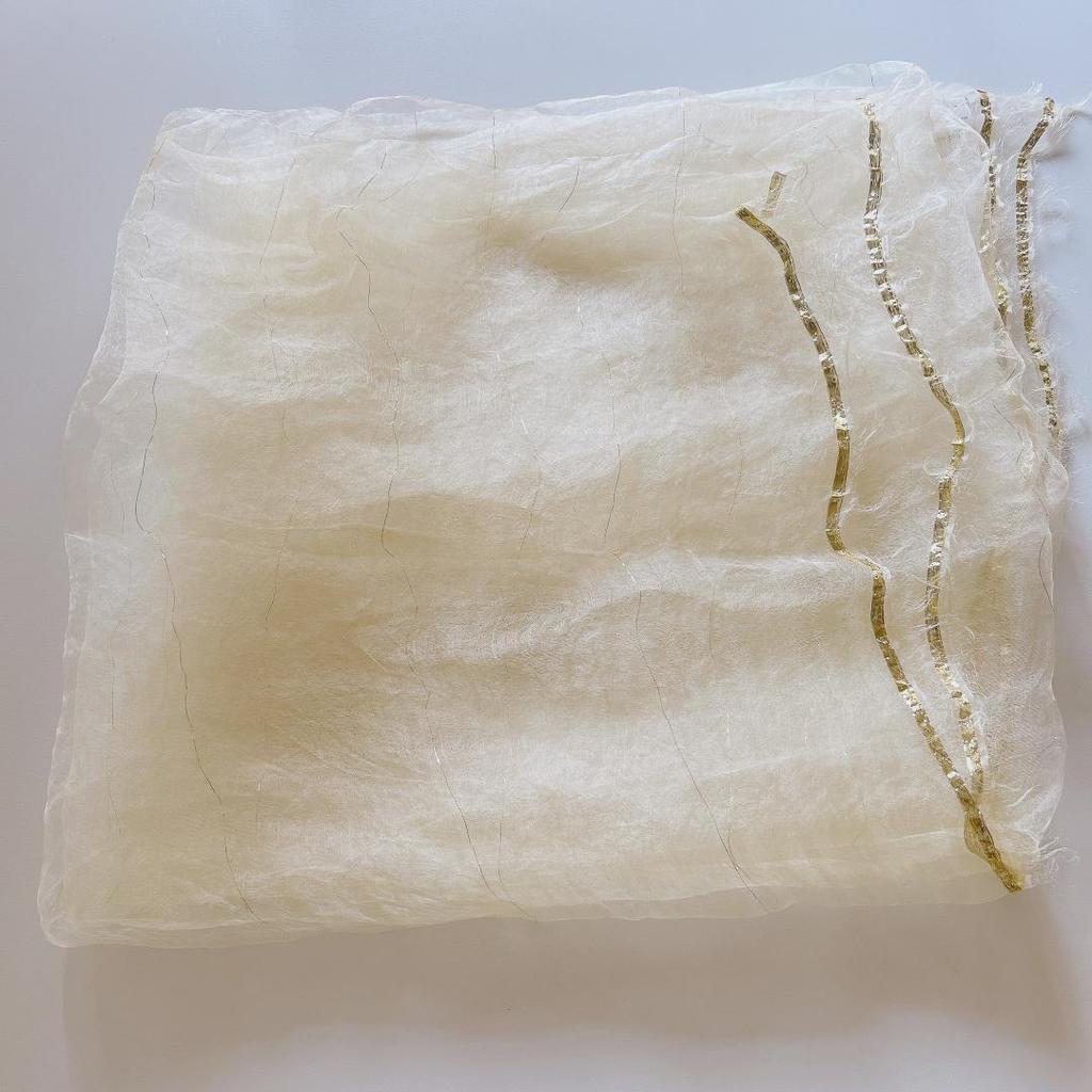 Used 00s Faliero Sarti Silk 95% Stole 198cm