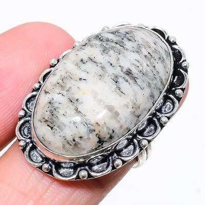 K2 Blue Azurite Gemstone 925 Sterling Silver Jewelry Ring Size 8 G8r01